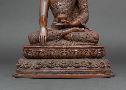 Buddha Shakyamuni Altar Statue | Handcrafted Nepalese Spiritual Art
