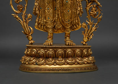 Standing Green Tara Statue – Liberator from the Eight Fears