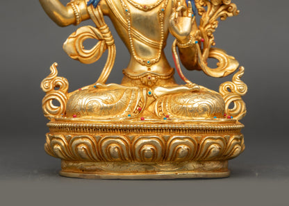 Nepalese Deity Manjushri Statue- Bodhisattva of Wisdom