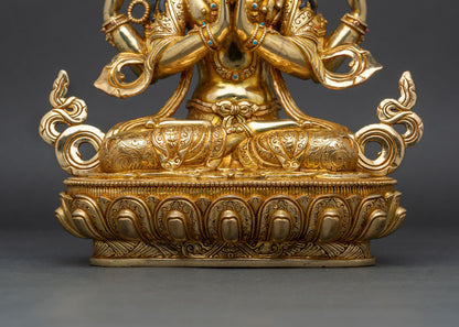 Chenrezig Statue | Buddhist Meditation Decor from Nepal
