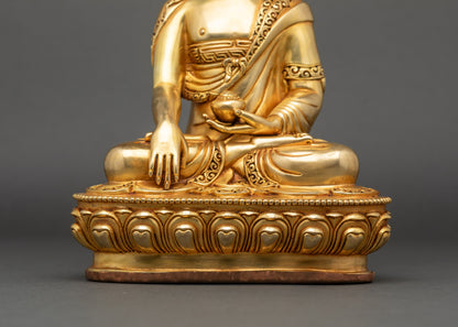 Golden Shakyamuni Buddha Statue for Awakening and Inner Peace