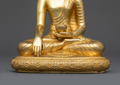 Shakyamuni Buddha Statue for Meditation | Traditional Tibetan Artwork