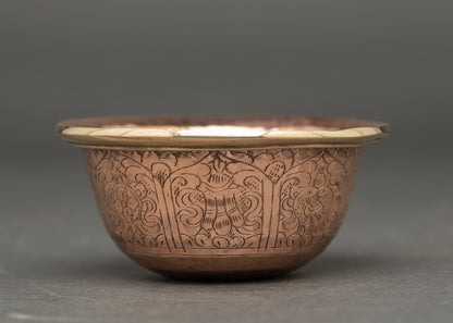 Water Offering Bowl - Sacred Buddhist Ritual Vessel Set