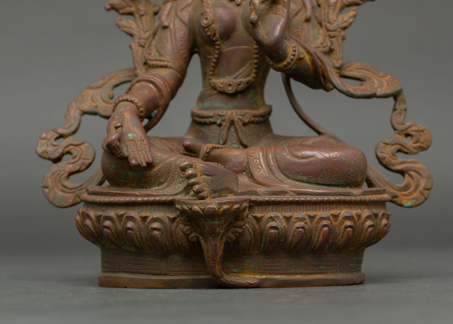 Handmade Green Tara Statue | The Compassionate Mother Tara
