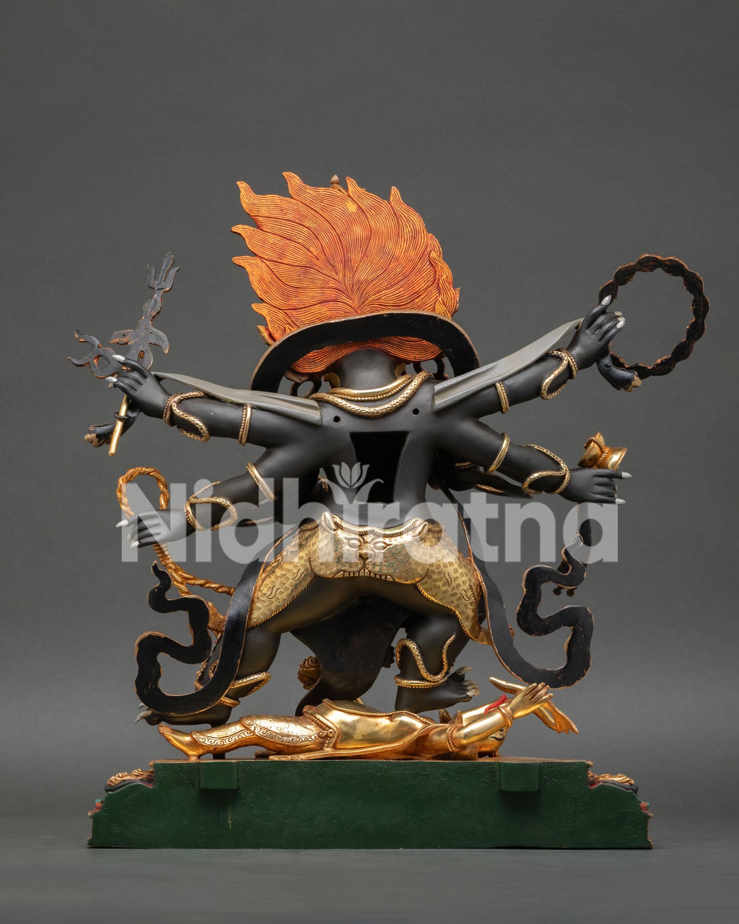 22 Inches Six Armed Mahakala Statue | Powerful Tibetan Protector