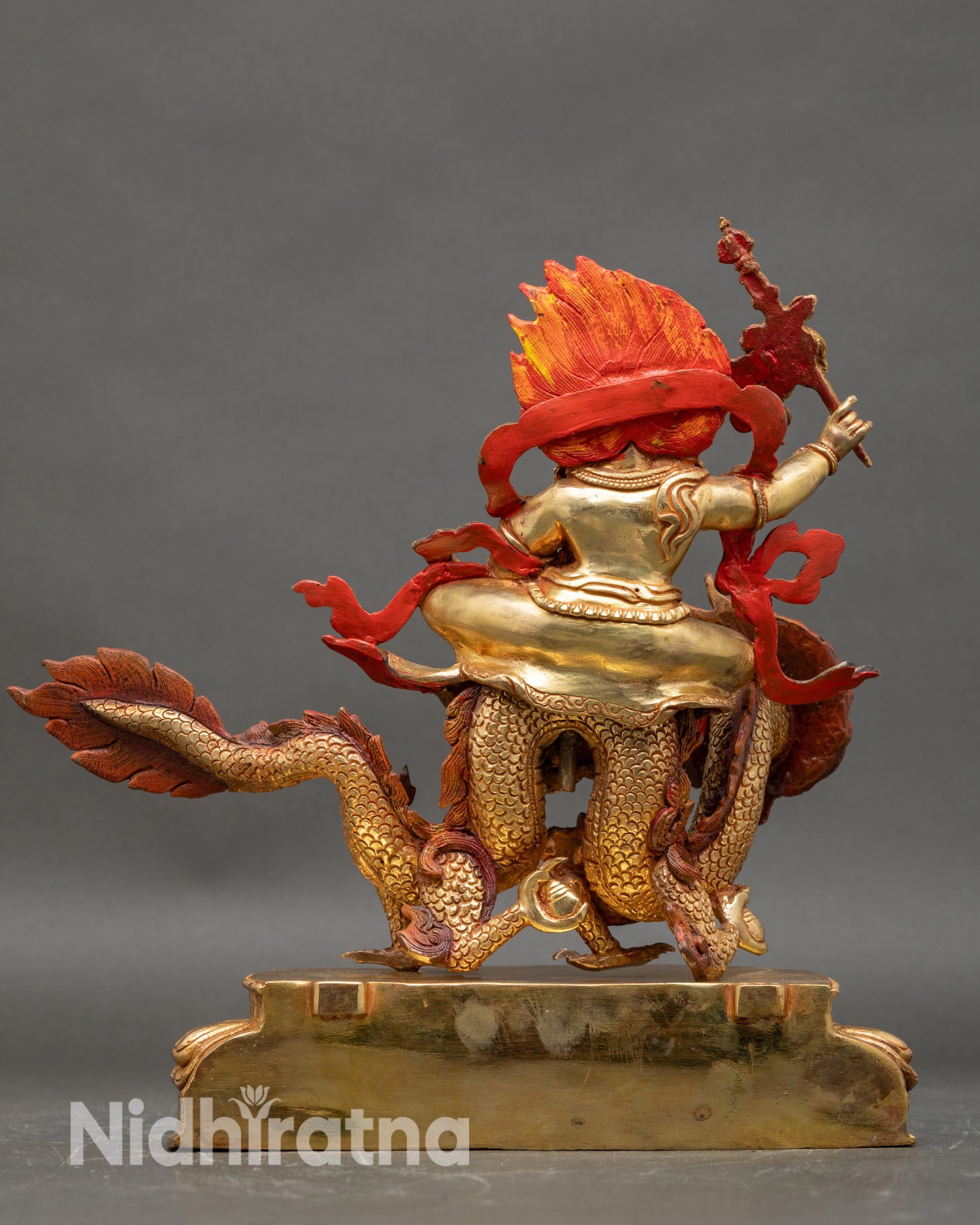 White Dzambhala Statue | 24K Gold Wealth Deity from Nepal