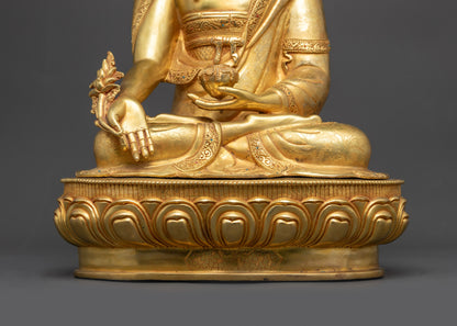 Healing Buddha Bhaisajyaguru Sculpture | Tibetan Master for Altars