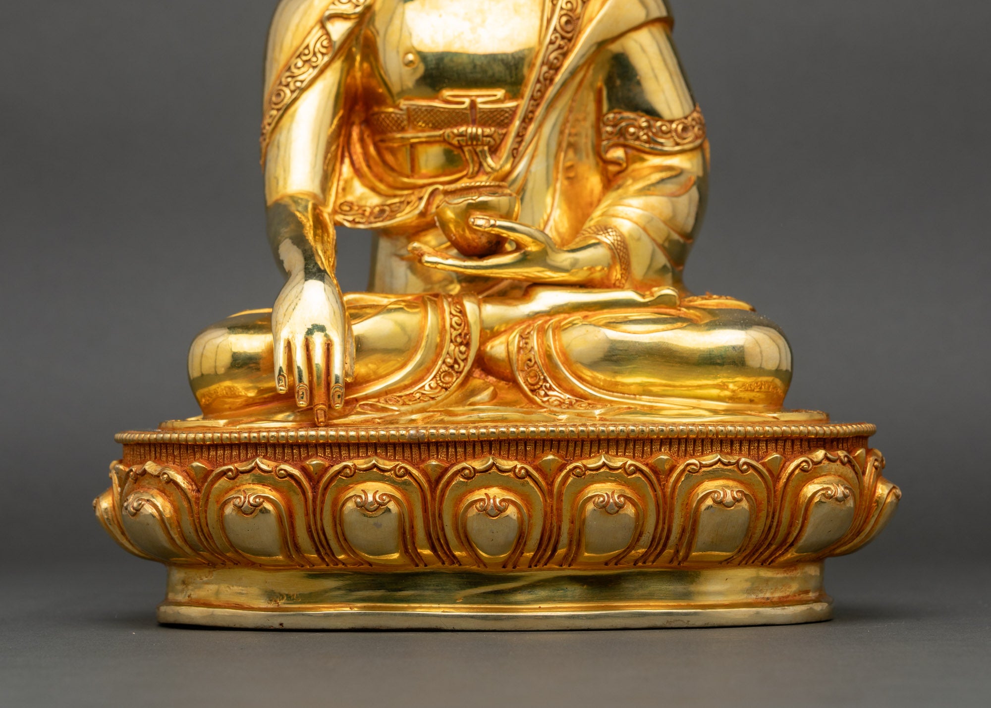 Buddha Figurine | 24K Gold Fire-Gilded Handmade Statue
