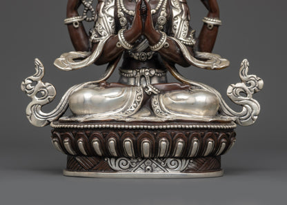 Handcrafted Tibetan Chenrezig – Avalokiteshvara Buddhist Statue