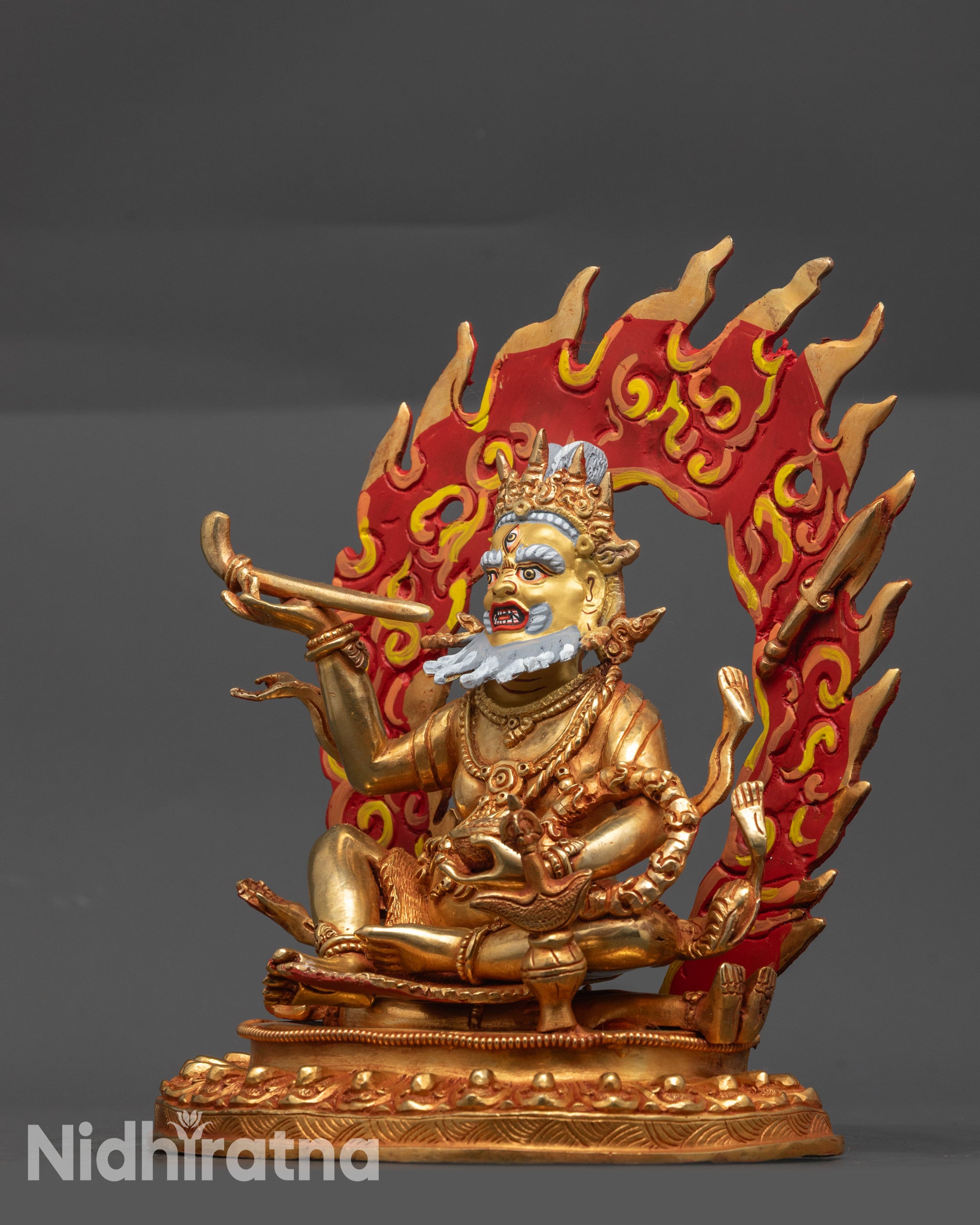 Mahakala Gonpo Bramzehi Statue | Brahmanrupa Vajrayana Protector
