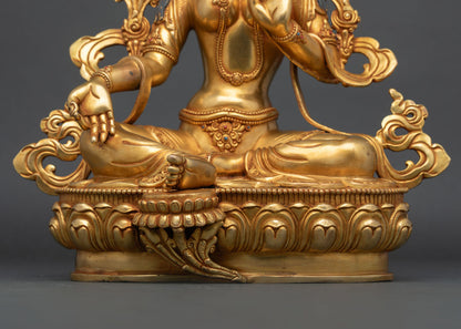 Green Tara Statue | Tibetan Deity of Swift Compassion