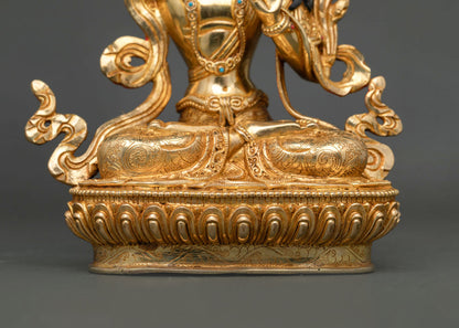 Manjushri Buddha Statue | Authentic Nepalese Copper Sculpture
