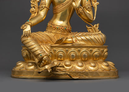 Divine Green Tara Sculpture | Artisan-Crafted Premium Spiritual Decor