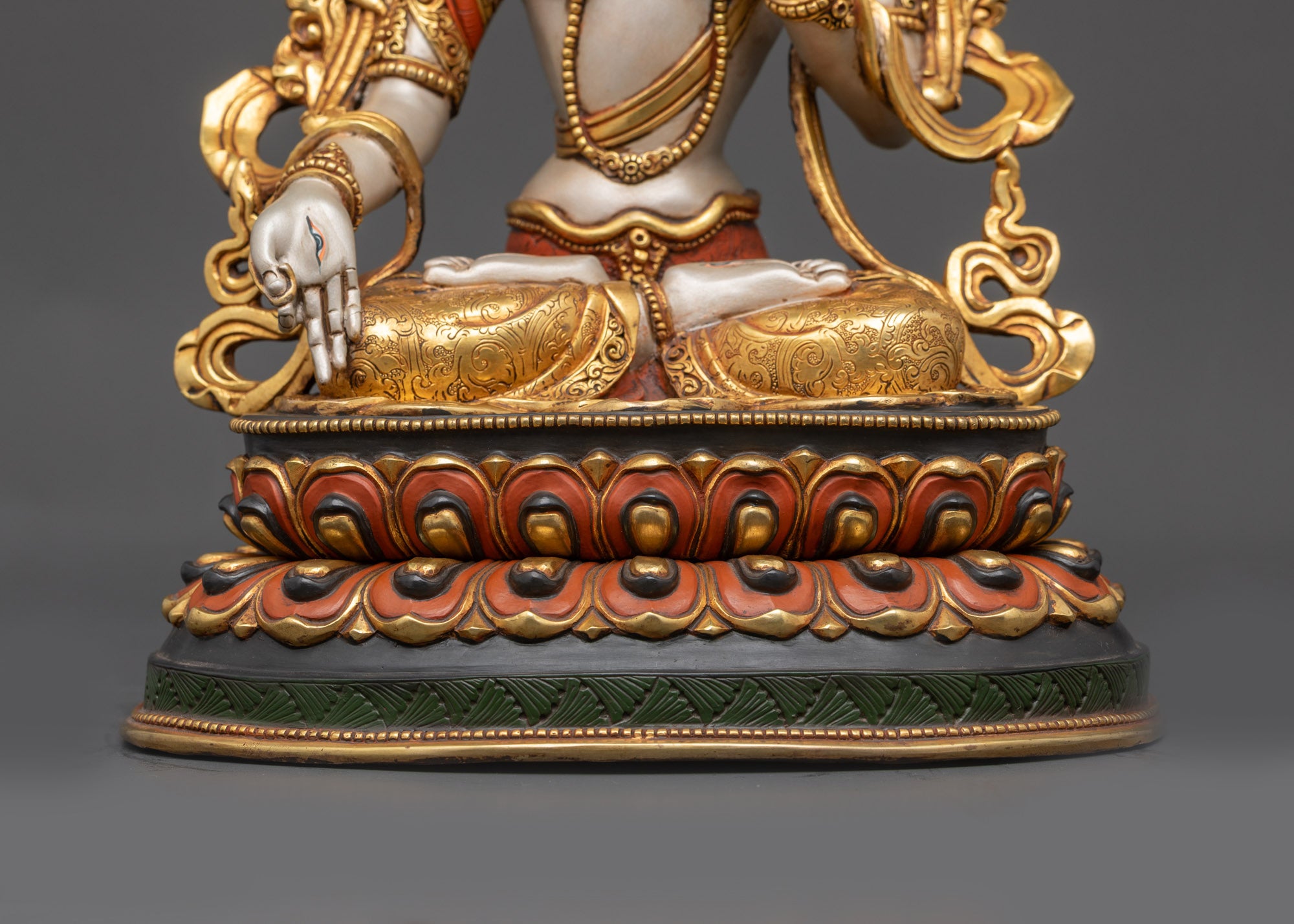 Handcrafted Buddhist White Tara Sculpture | Meditation & Devotional Idol