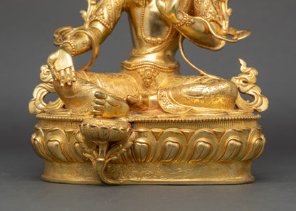 Buddhist Green Tara Sculpture | Handcrafted Spiritual Home Décor