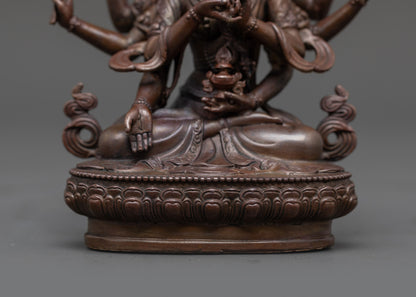 Sacred Namgyalma Sculpture | Oxidized Finish Longevity Deity