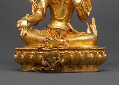 Liberator Green Tara Statue | Nepalese Handicraft for Spiritual Altar