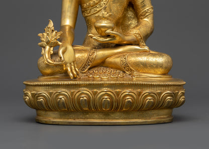 Handmade Medicine Buddha Statue | Spiritual Healing Idol from Nepal