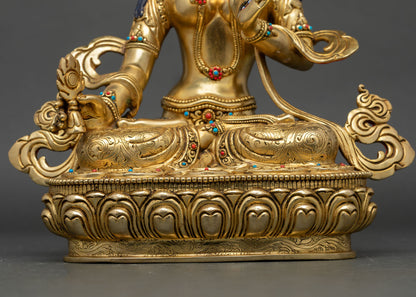 Dukar Statue | 24K Gold Fire-Gilded Copper Art from Nepal