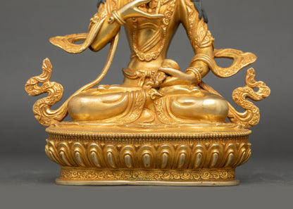 Handmade Vajrasattva Statue | Gold Fire-Gilded Nepalese Buddhist Icon