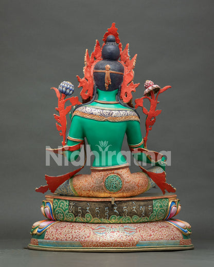 Green Tara Statue | Female Bodhisattva Buddhist Icon