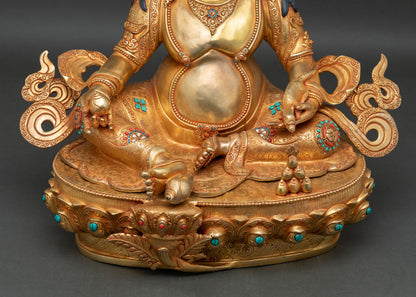 Handmade Dzambhala Statue -  Symbol of Prosperity & Abundance
