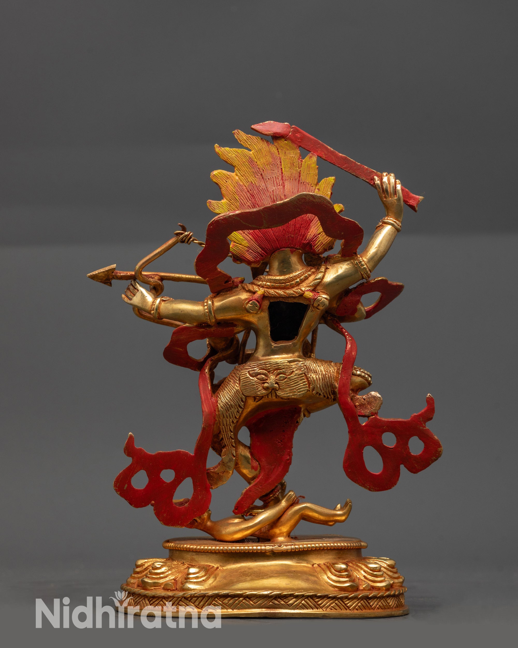 Hand-Carved Dakini Kurukulla Statue | Buddhist Goddess Sculpture