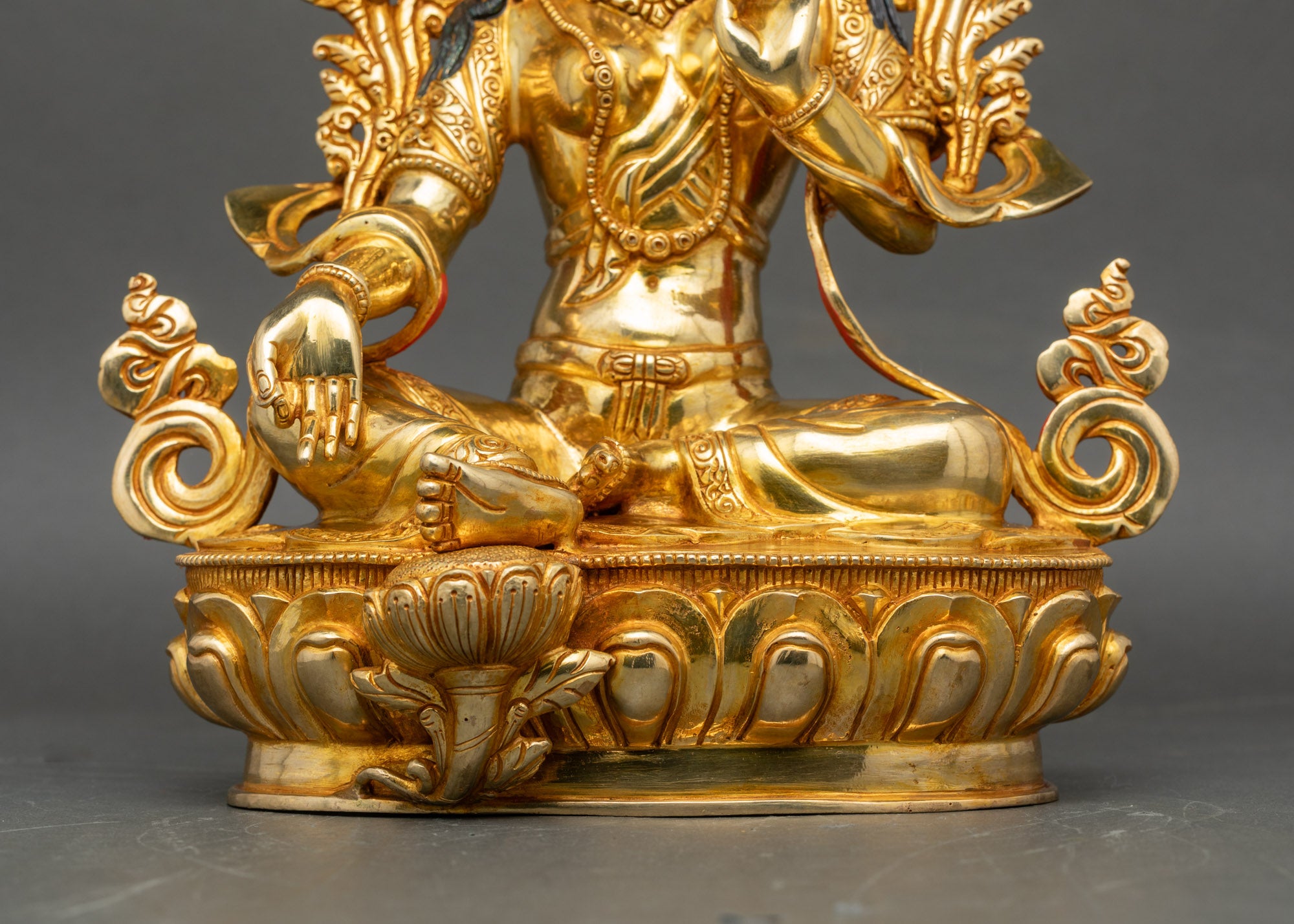 Meditation Green Tara Statue | Handcrafted Patan Nepal Sculpture