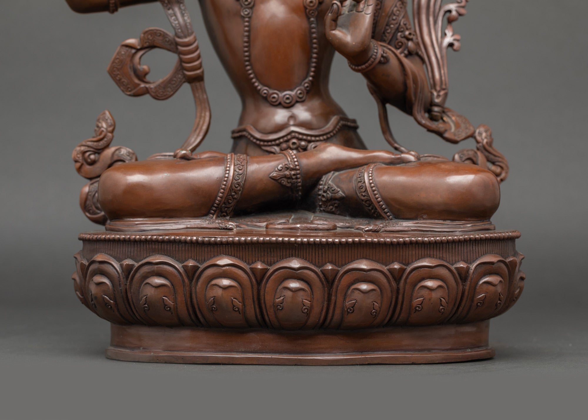 Oxidized Manjushri Statue | Traditional Sacred Himalayan Sculpture