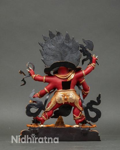 Premium Red Dzambhala Statue | Attract Prosperity and Remove Obstacles