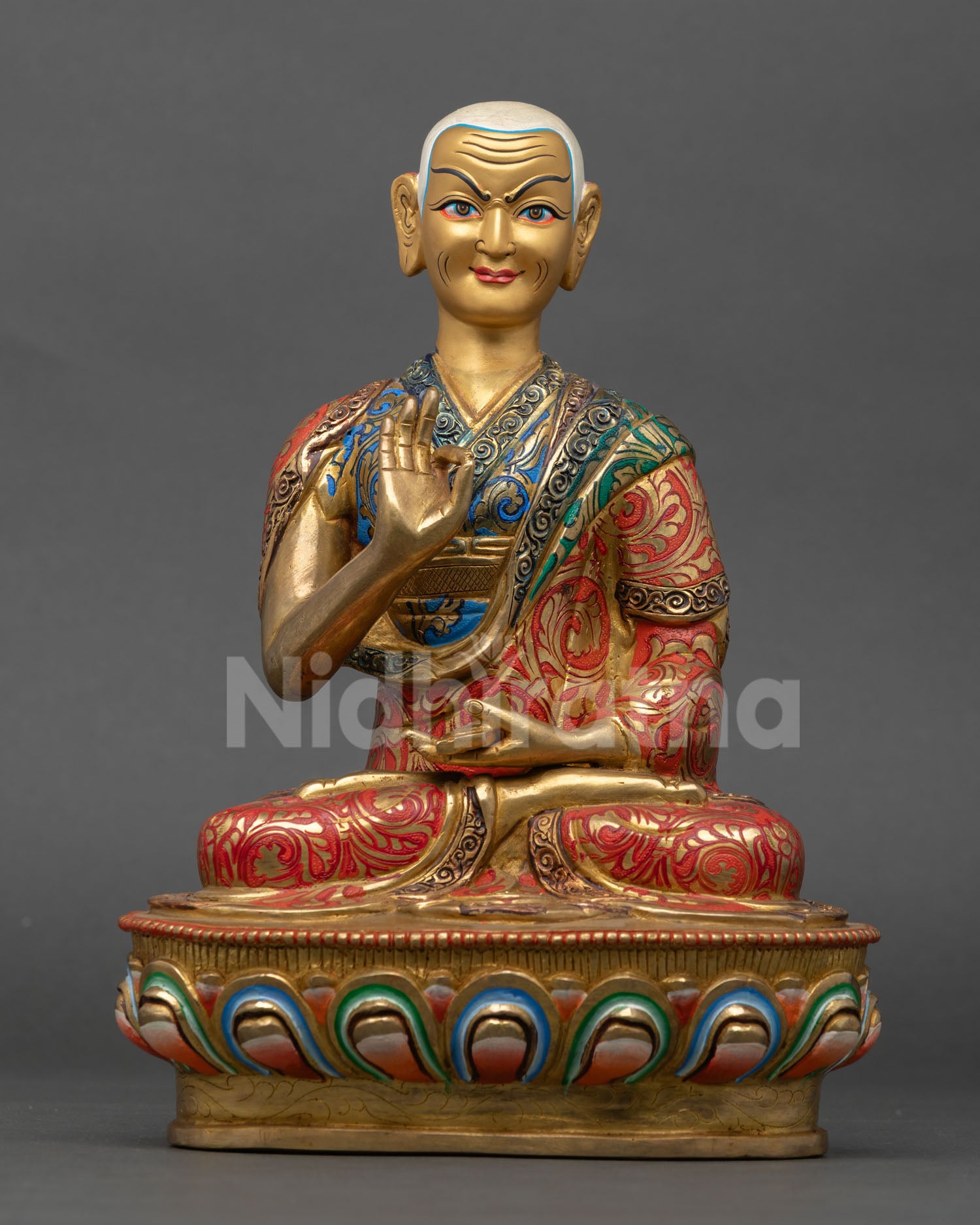 Lama Tsongkhapa Statue Set – Authentic Tibetan Art