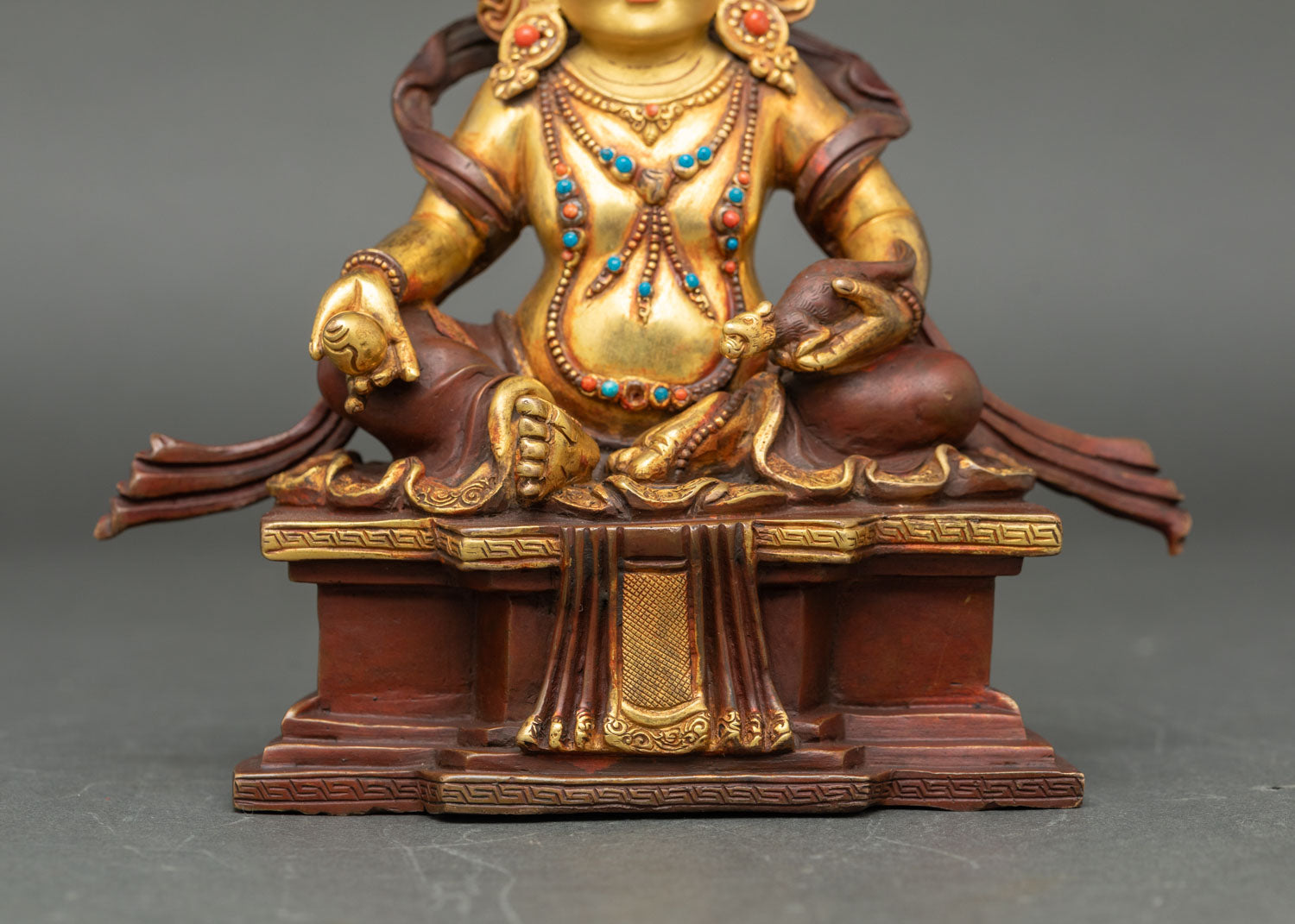 Dzambhala Statue | Hand-Crafted Himalayan Copper Sacred Art