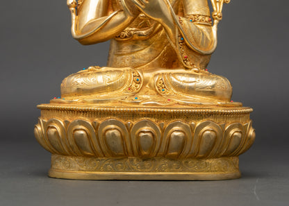 Enlightened Teacher Tsongkhapa Statue | Nepalese Lost-Wax Craft