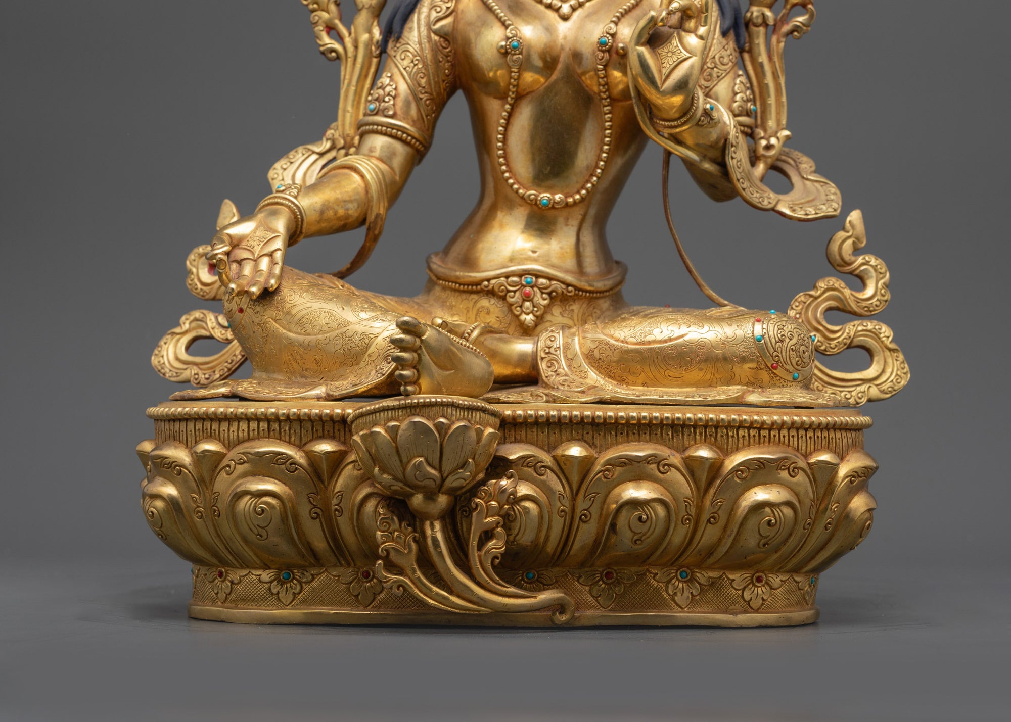 Tibetan Buddhist Goddess Green Tara Statue | Traditional Lost-Wax Craft