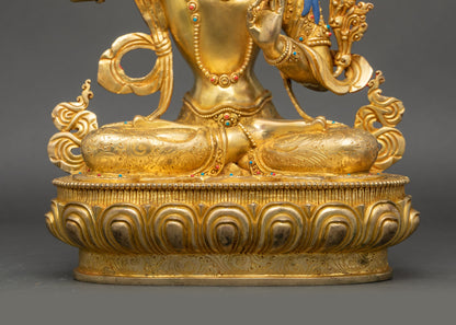 Wisdom Deity Manjushri Statue | Handcrafted Himalayan Sculpture