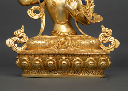 Manjushri Statue | Traditional Lost-Wax Buddhist Art