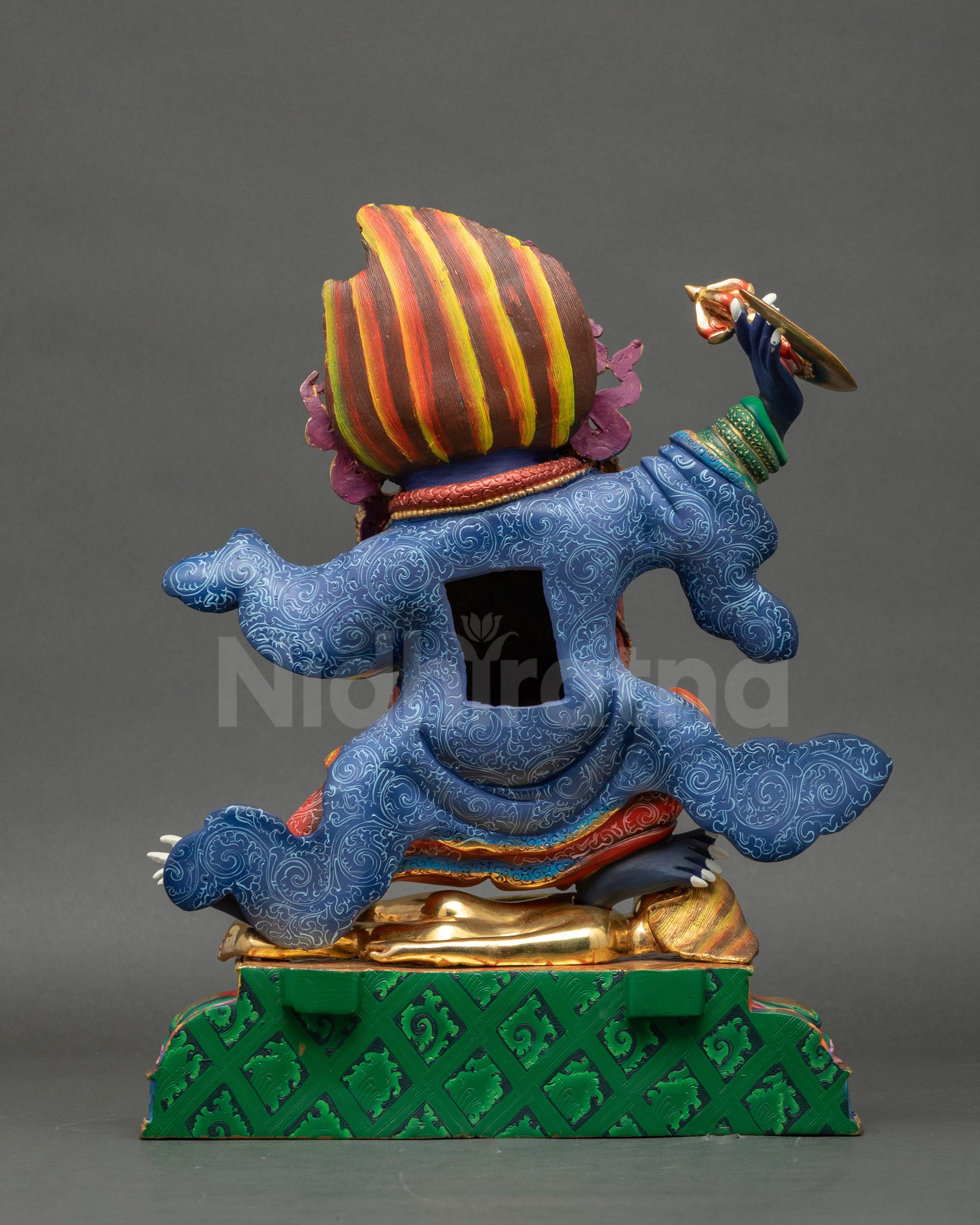 Wrathful Mahakala Bernagchen Statue | Fierce Protector Figurine
