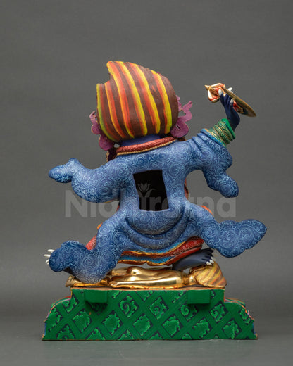 Wrathful Mahakala Bernagchen Statue | Fierce Protector Figurine