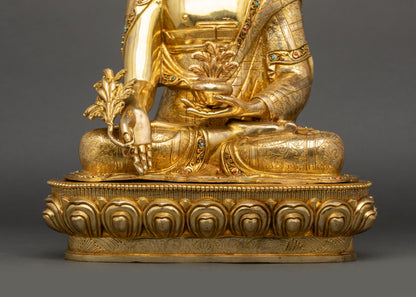 Healing Energy of Medicine Buddha | Ritual Copper Statue from Nepal