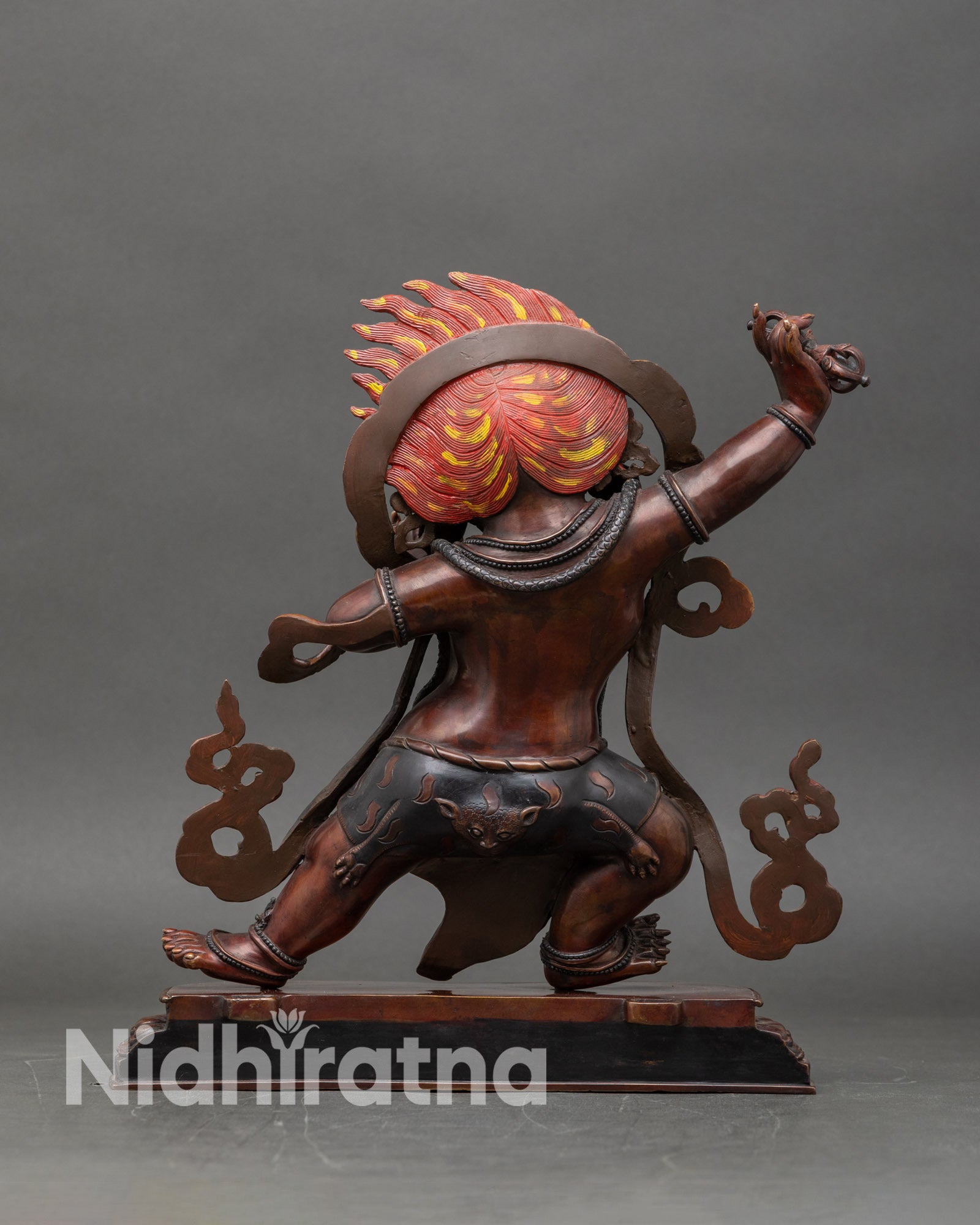 Oxidized Vajrapani Statue | Traditional Buddhist Sculpture
