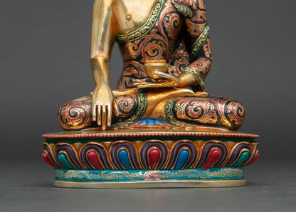 Hand-Colored Buddha Statue | The Teacher of Dharma