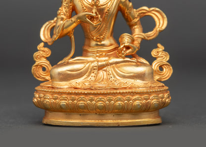 Vajrasattva Statue | Expertly Made Gold Fire-Gilded Buddhist Deity
