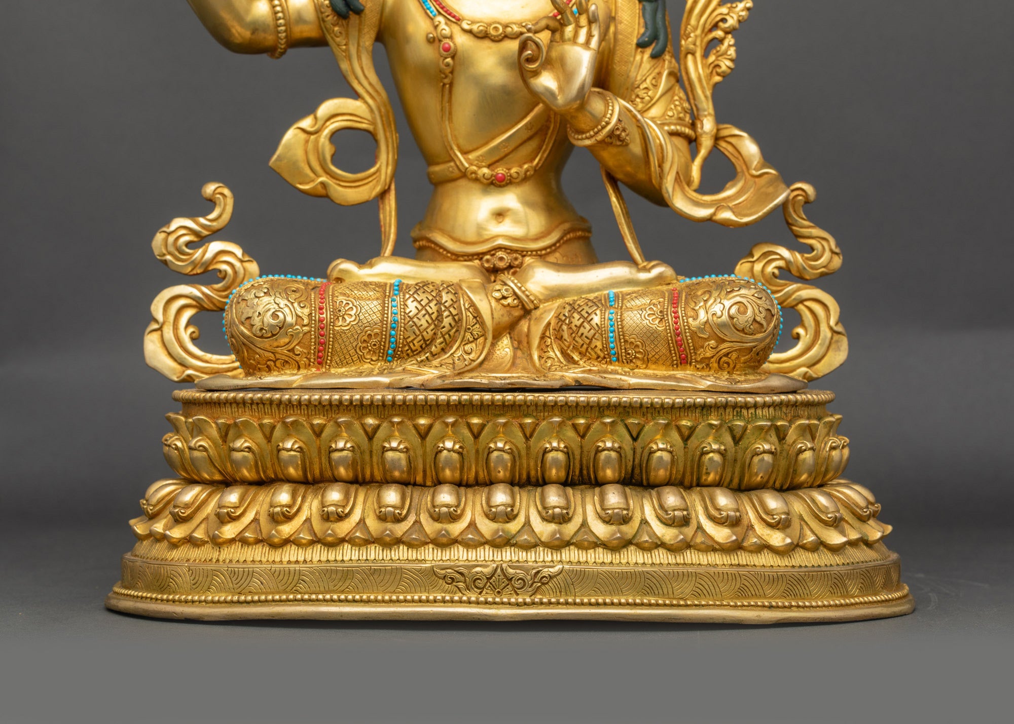 Bodhisattva Manjushri Statue | Authentic Nepalese Spiritual Sculpture