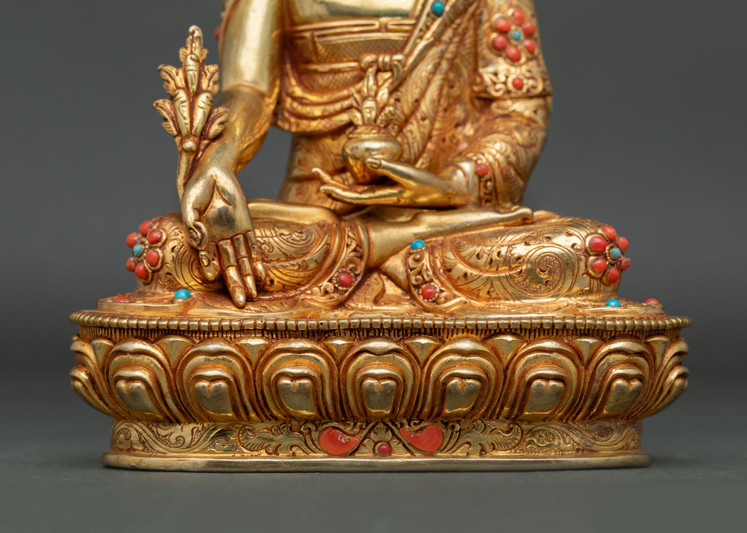 Medicine Buddha Statue | Traditional Buddhist Altar Artwork