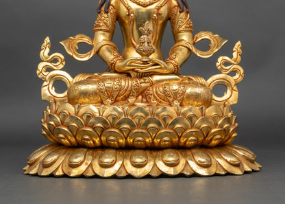 Handcrafted Statue of Lord Amitayus | Himalayan Sacred Artwork