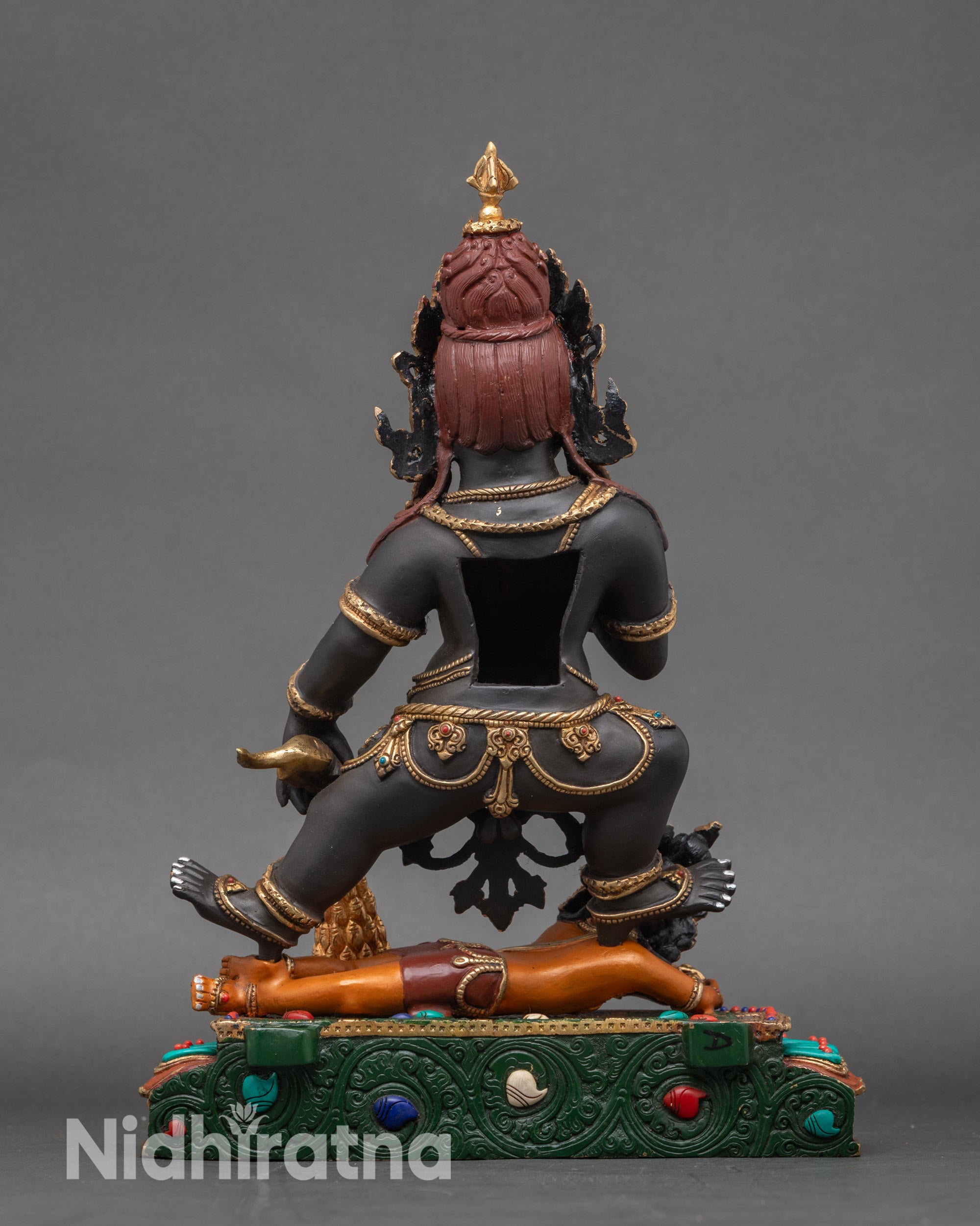 Black Dzambhala Statue for Wealth & Prosperity | Handmade Buddhist Art