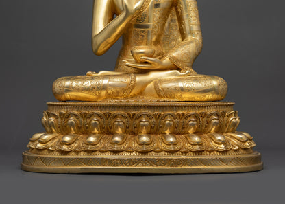 Amoghasiddhi Buddha Statue | Handcrafted Buddhist Sculpture from Nepal