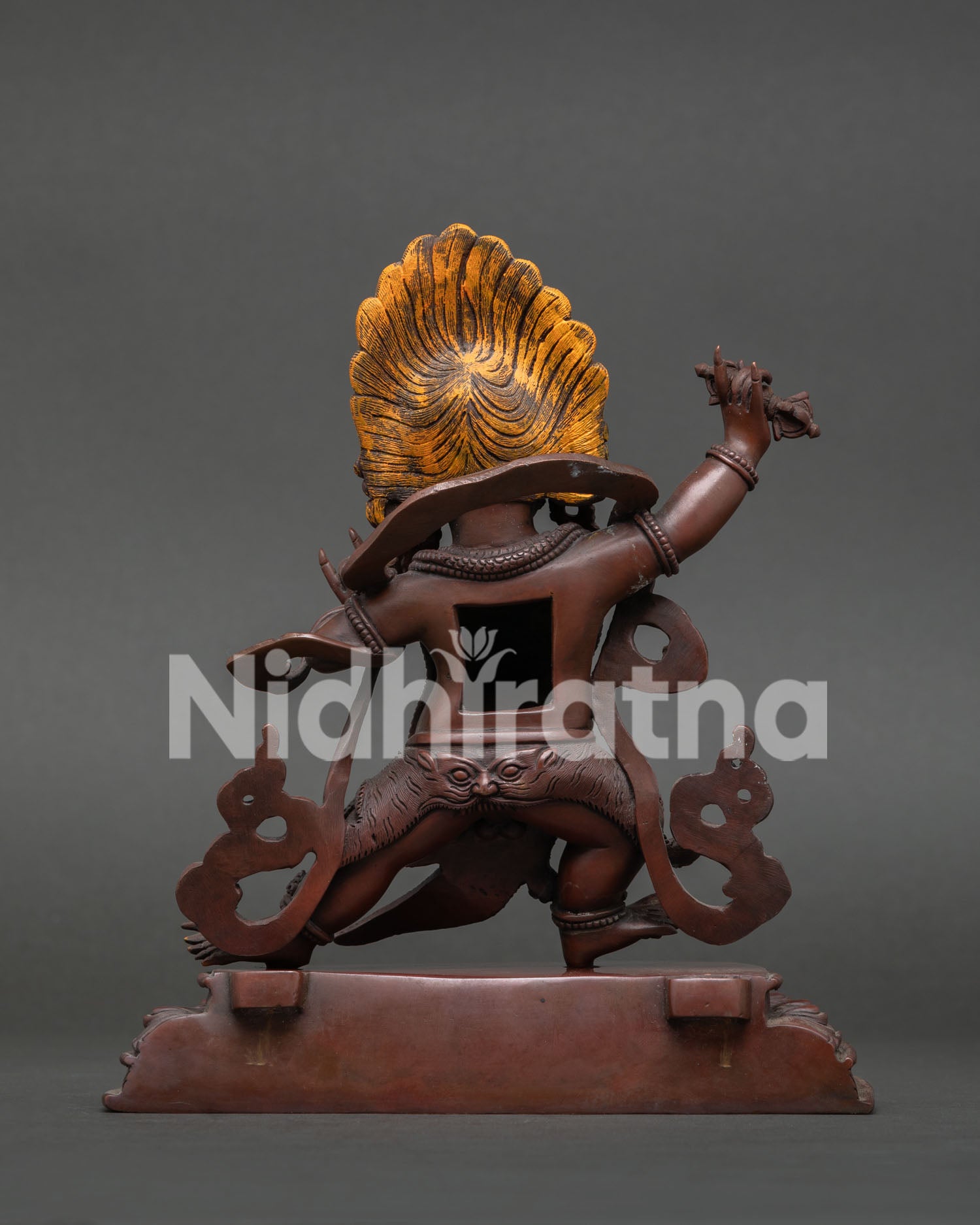 Oxidized Vajrapani Statue | Protector of Buddha's Teachings
