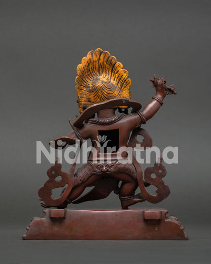 Oxidized Vajrapani Statue | Protector of Buddha's Teachings