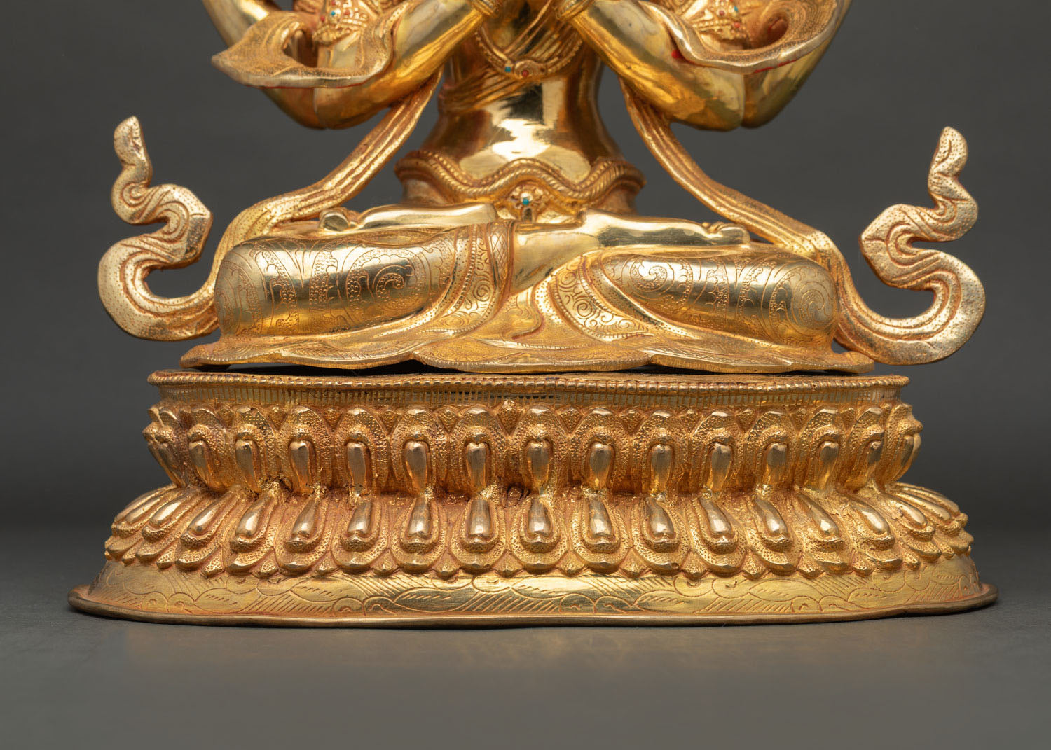 Chenrezig Statue | 24K Gold Gilded Copper Artwork